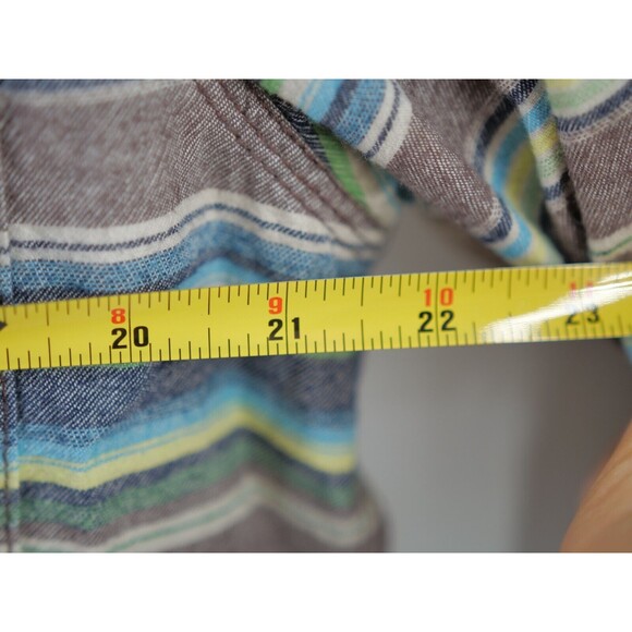PRPS Goods & Co Striped Multicolor Flannel Button Up Shirt Size XL - Picture 6 of 8